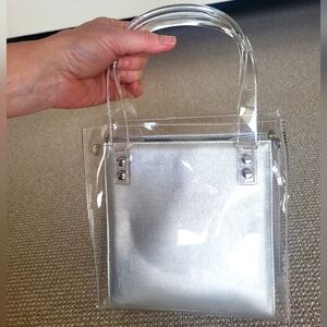 Stuart Weitzman Vintage   tote w/removable leather clutch insert